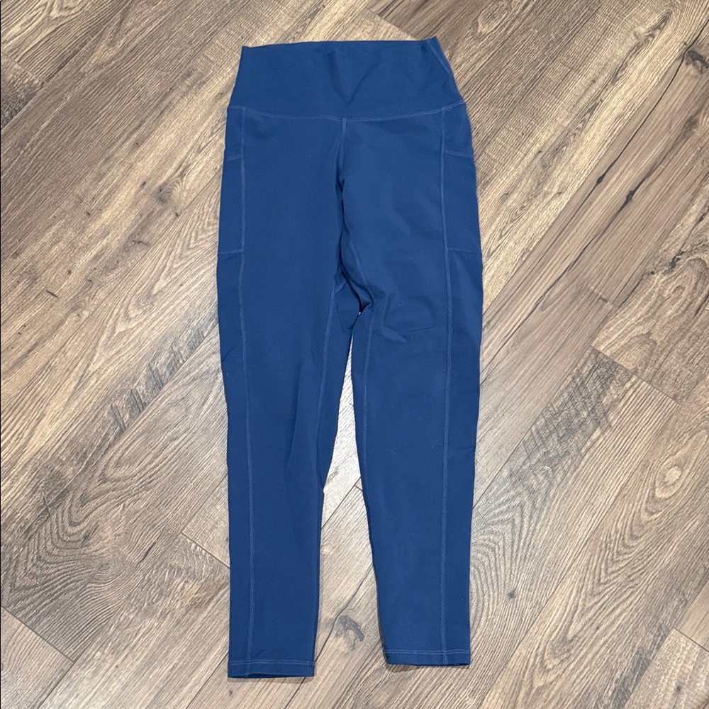 Colorfulkoala Slate Blue Ankle Length Yoga Pants